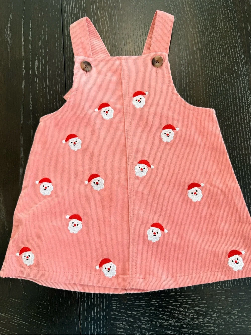 Pink Santa Corduroy Pinafore
